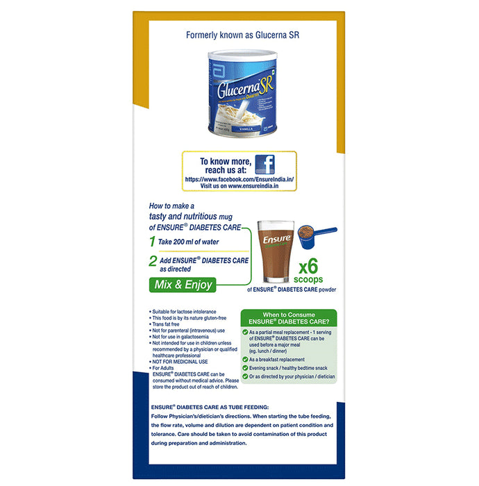 Ensure Diabetes Care Nutrition (475gm Each) Chocolate