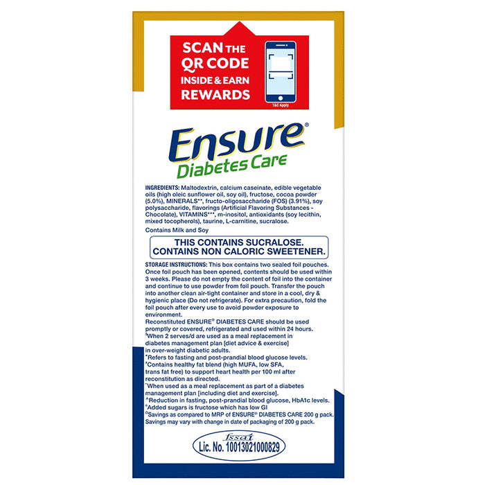 Ensure Diabetes Care Nutrition (475gm Each) Chocolate