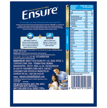 Ensure Powder Powder Complete Balanced Drink for Adults | For Strength, Immunity & Energy | With Essential Vitamins | Nutrition Formula Chocolate