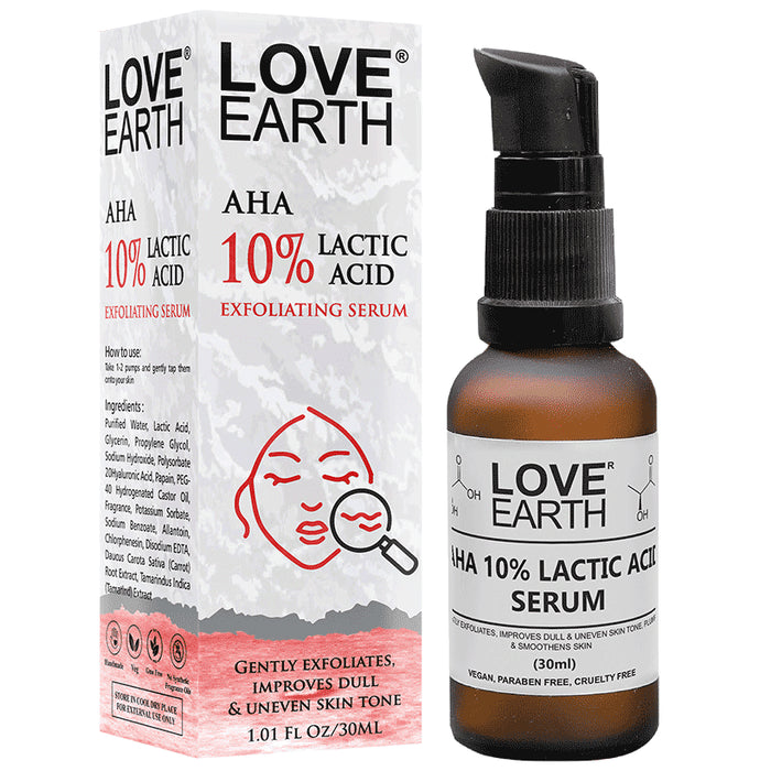Love Earth AHA 10% Lactic Acid Serum - Classic Derma