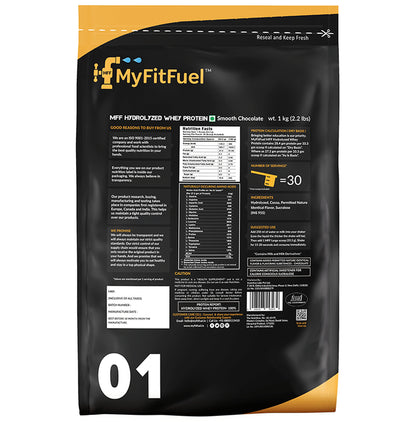 MyFitFuel Hydrolyzed Whey Protein Powder Smooth Chocolate