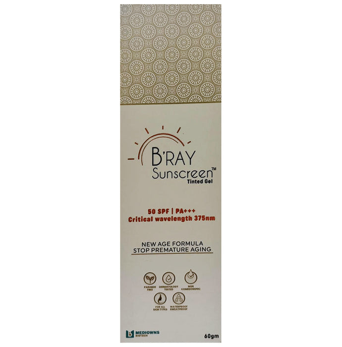 B'Ray Sunscreen Tinted Gel SPF 50 PA+++ - Classic Derma