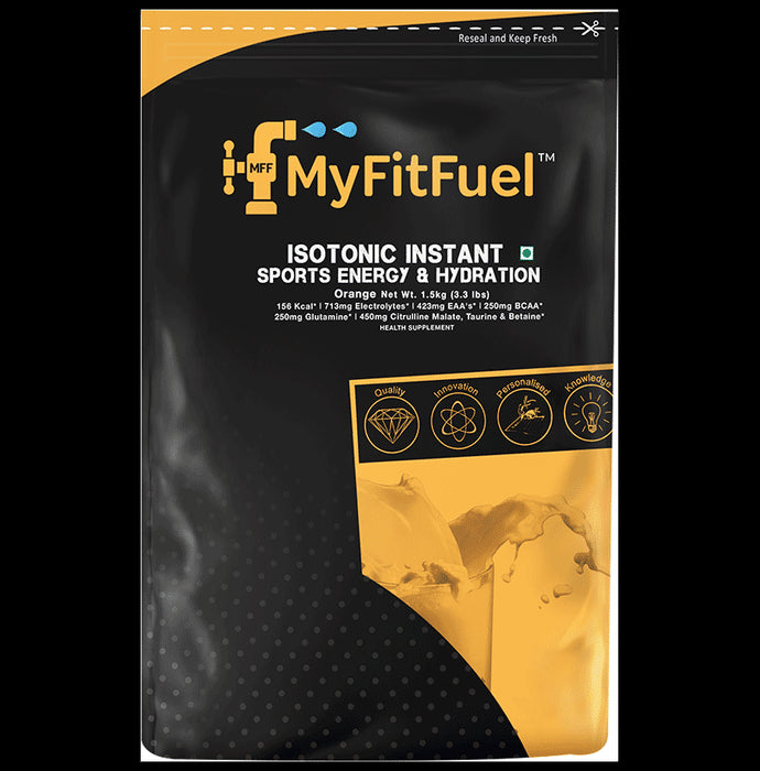 MyFitFuel Isotonic Instant Sports Energy Drink & Hydration Powder Orange - Classic Derma
