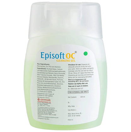 Episoft OC Cleansing Gel with Glutathione | Non Comedogenic | For Combination to Oily Skin | Derma Care
