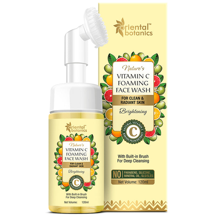 Oriental Botanics Nature's Vitamin C Face Wash Foaming with Brush - Classic Derma