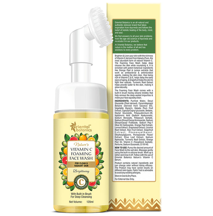 Oriental Botanics Nature's Vitamin C Face Wash Foaming with Brush