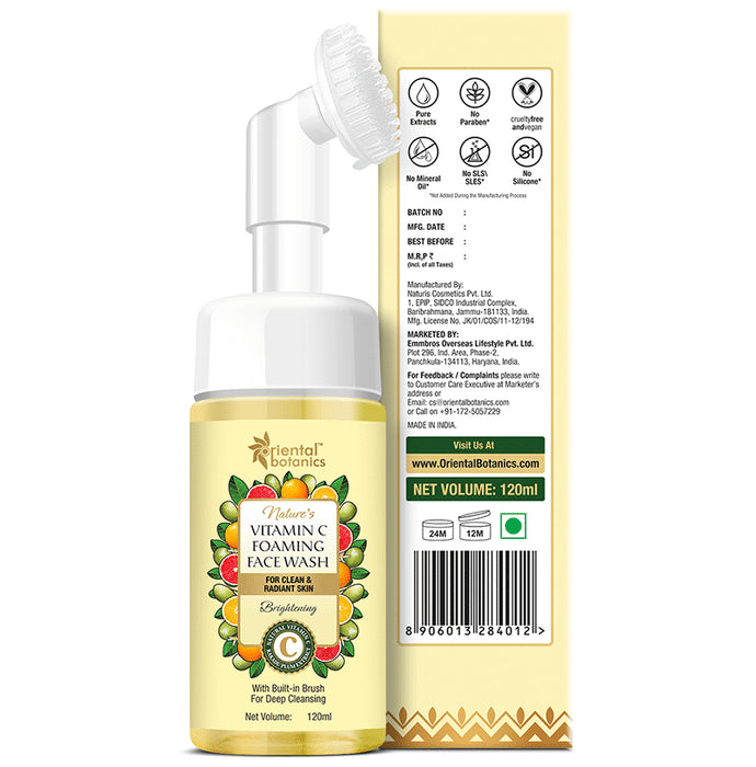 Oriental Botanics Nature's Vitamin C Face Wash Foaming with Brush