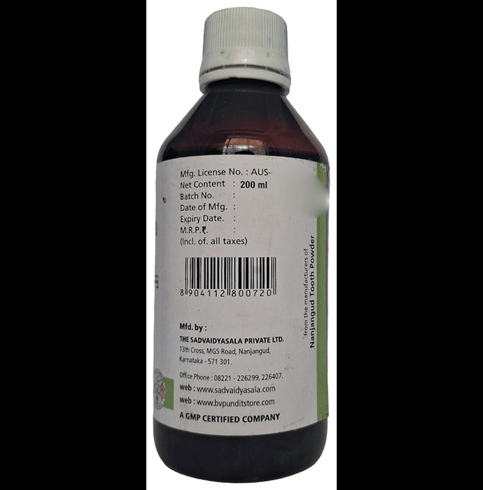 B. V. Pundit's Sarasaparilla Syrup