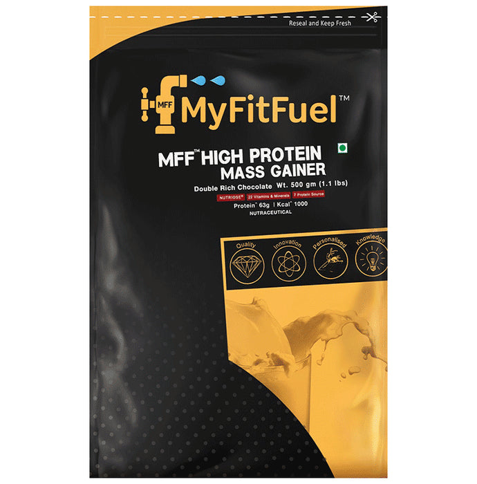 MyFitFuel MFF High Protein Mass Gainer Powder Double Rich Chocolate - Classic Derma