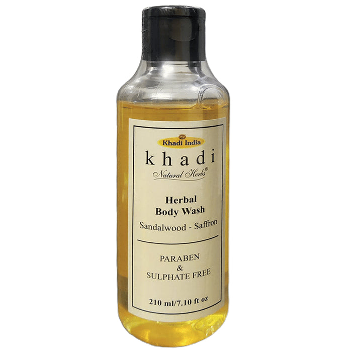 Khadi Natural Herbs Herbal Body Wash Sandalwood-Saffron Paraben & Sulphate Free - Classic Derma