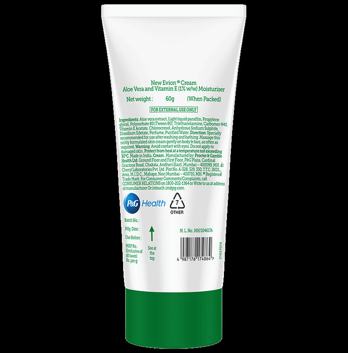 Evion Cream with Aloe Vera & Vitamin E (1%) | For Skin Health