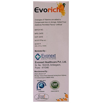 Evorich Syrup Mango