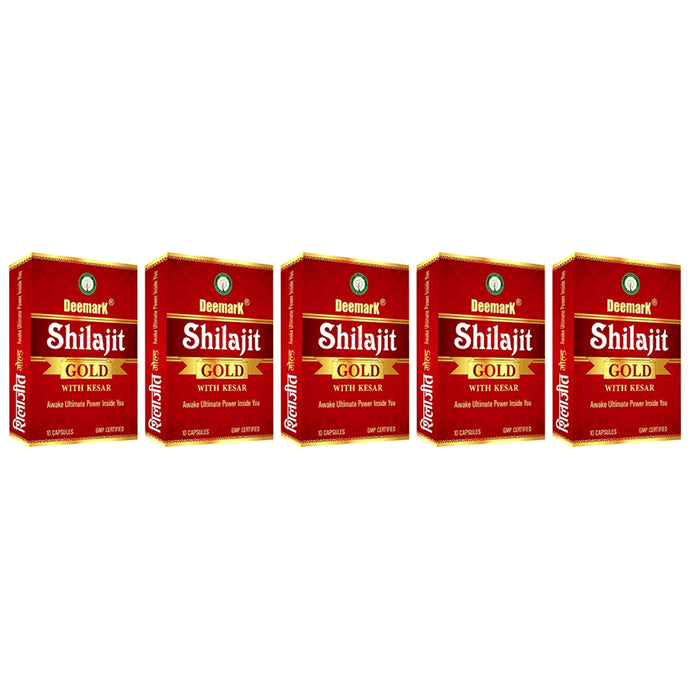 Deemark Shilajit Gold with Kesar Capsule (10 Each) - Classic Derma