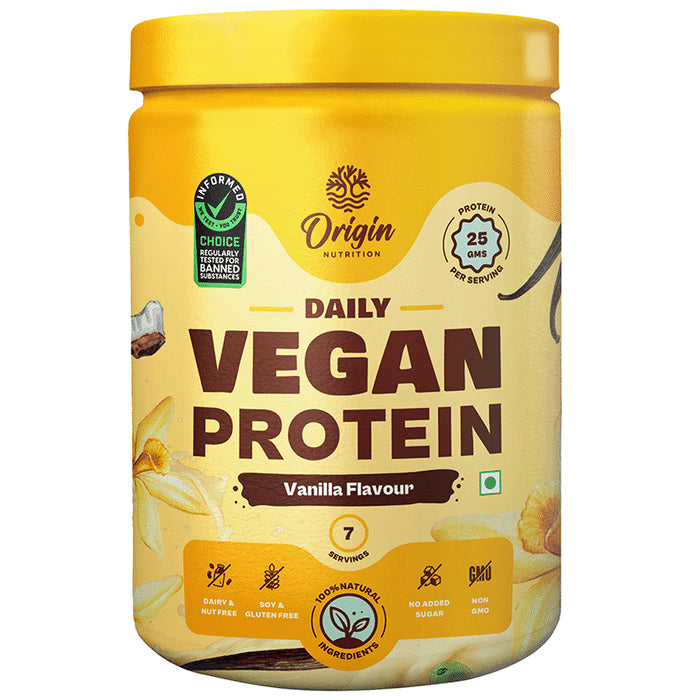 Origin Nutrition Vegan Plant Protein Powder Vanilla - Classic Derma