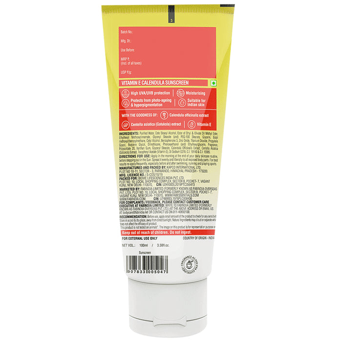 Fabessentials Vitamin E Calendula Sunscreen SPF 45 PA++++