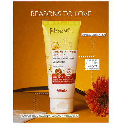 Fabessentials Vitamin E Calendula Sunscreen SPF 45 PA++++
