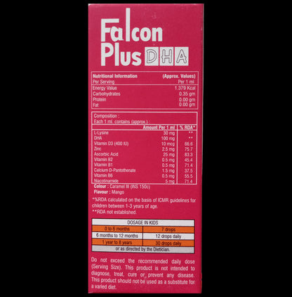 Falcon Plus DHA Oral Drops Mango