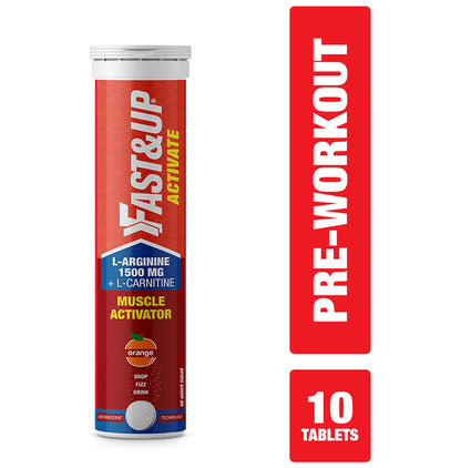 Fast&Up Activate Pre Workout Orange Effervescent Tablet