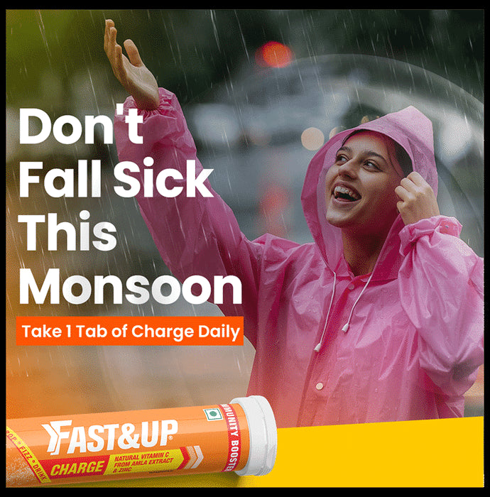 Fast&Up Charge with Natural Vitamin C from Amla & Zinc | Flavour Effervescent Tablet Orange
