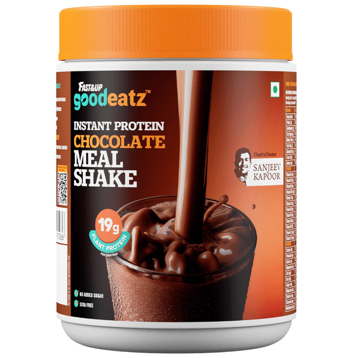 Fast&Up Goodeatz 19gm Plant Protein Instant Protein Chocolate Meal Shake - Classic Derma