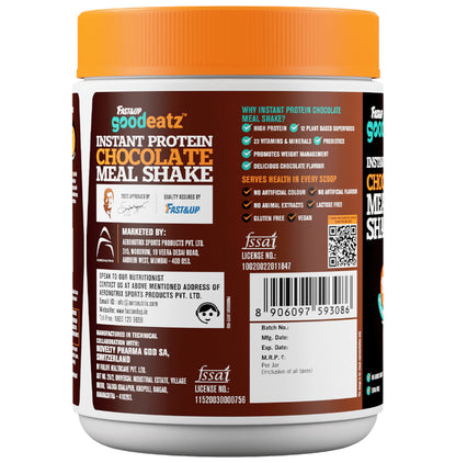 Fast&Up Goodeatz 19gm Plant Protein Instant Protein Chocolate Meal Shake