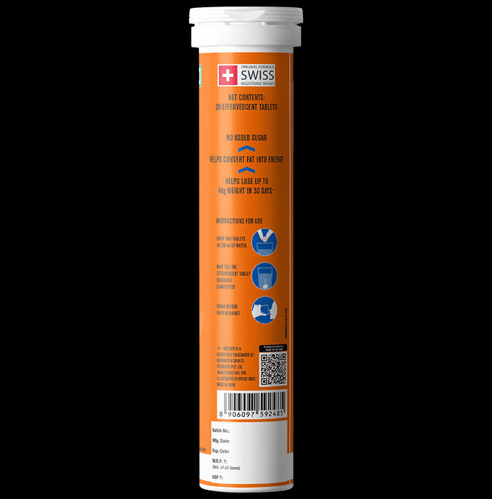 Fast&Up Lean Body with L-Carnitine 2000mg Effervescent Tablets (20 Each) Orange