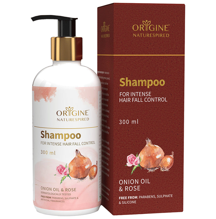 Origine Naturespired Shampoo Onion Oil & Rose for Intense Hair Fall Control - Classic Derma