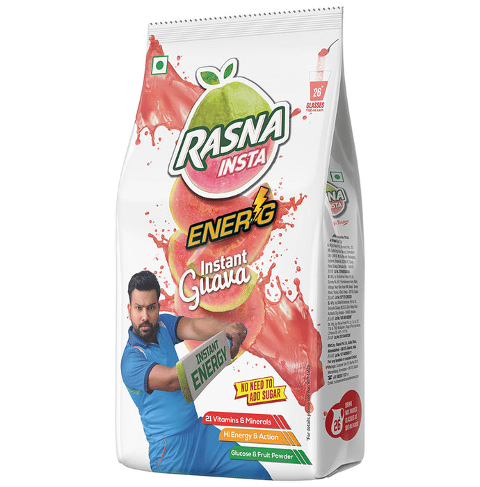 Rasna Insta with Glucose & Minerals | Flavour Instant Guava - Classic Derma
