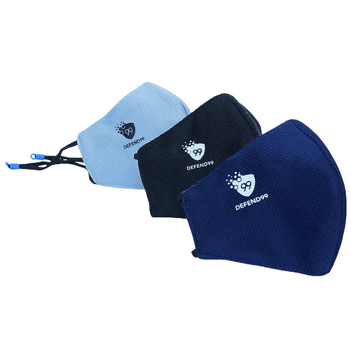 Defend99 Self Sanitizing 99% Filtration Reusable Mask Assorted - Classic Derma