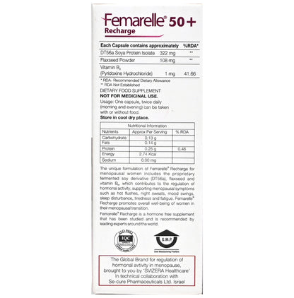 Femarelle 50+ Recharge Capsule (60 Each)