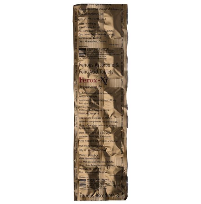 Ferox -XT Tablet with Ferrous Ascorbate & Folic Acid