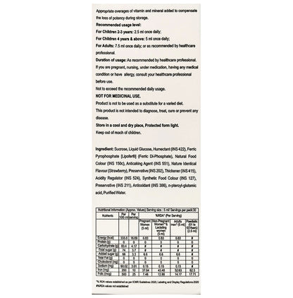 Ferrosyn Oral Suspension Strawberry