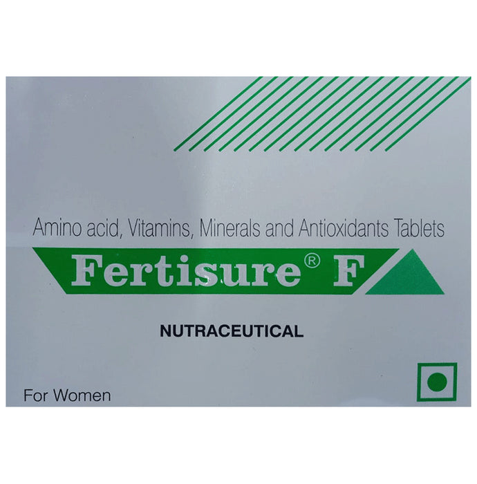 Fertisure F Nutraceutical Tablet with Amino Acids, Vitamins, Minerals & Antioxidants - Classic Derma