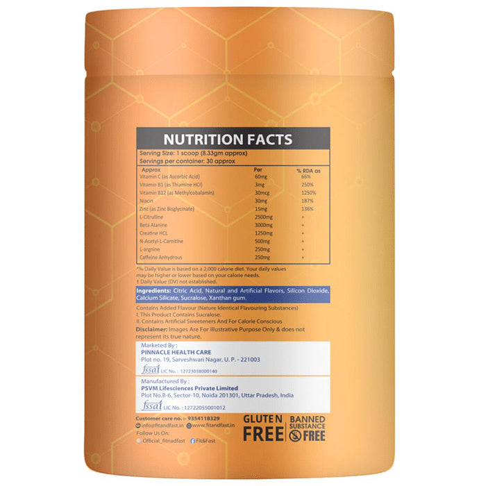 Fit & Fast Evolve Pre-Workout Powder