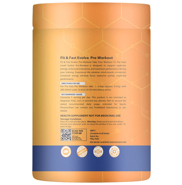 Fit & Fast Evolve Pre-Workout Powder