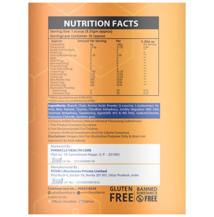 Fit & Fast Max BCAA Powder