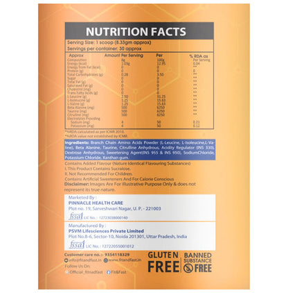 Fit & Fast Max BCAA Powder