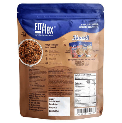 Fit & Flex Combo Pack of Muesli Choco Almond Cookie Delight & Nuts About Nuts (450gm Each)