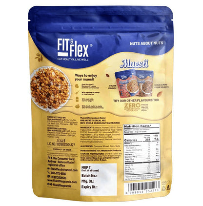 Fit & Flex Combo Pack of Muesli Choco Almond Cookie Delight & Nuts About Nuts (450gm Each)