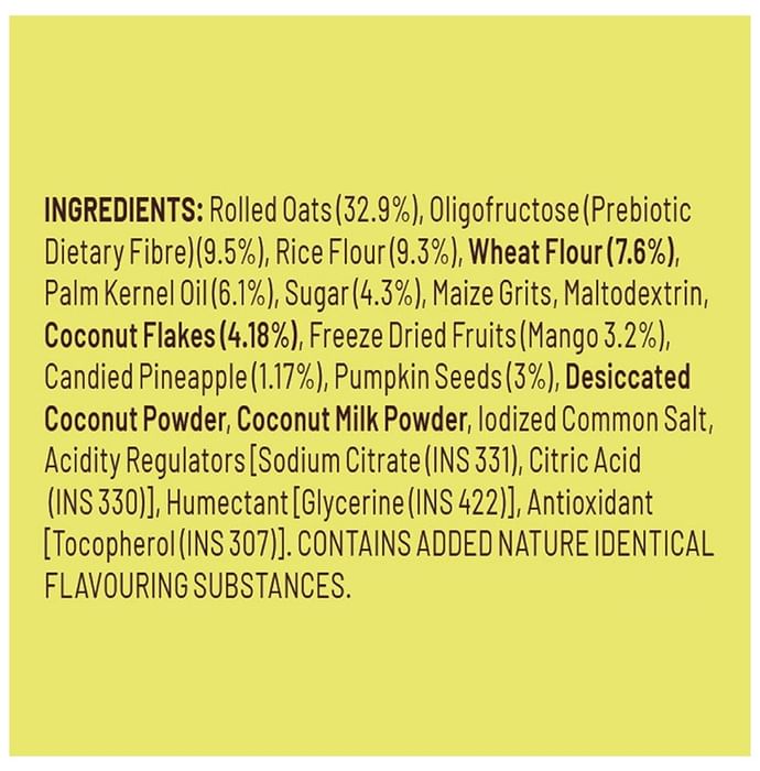 Fit & Flex Mango Coconut Granola Oat Rich Breakfast Cereal with Real Fruits