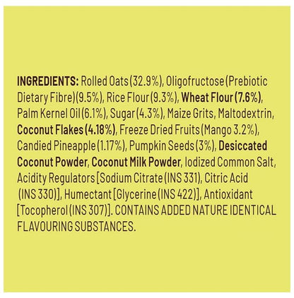 Fit & Flex Mango Coconut Granola Oat Rich Breakfast Cereal with Real Fruits