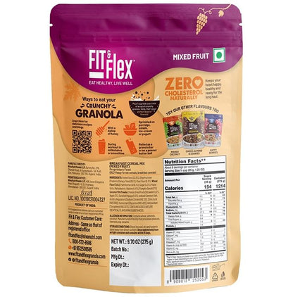 Fit & Flex Mixed Fruit Granola Oat Rich Breakfast Cereal with Real Fruits