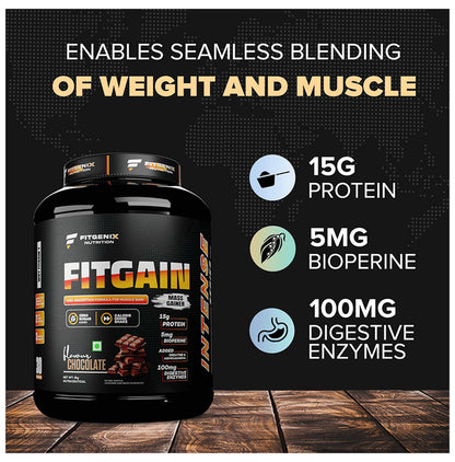 Fitgenix Nutrition Fitgain Mass Gainer Powder Chocolate
