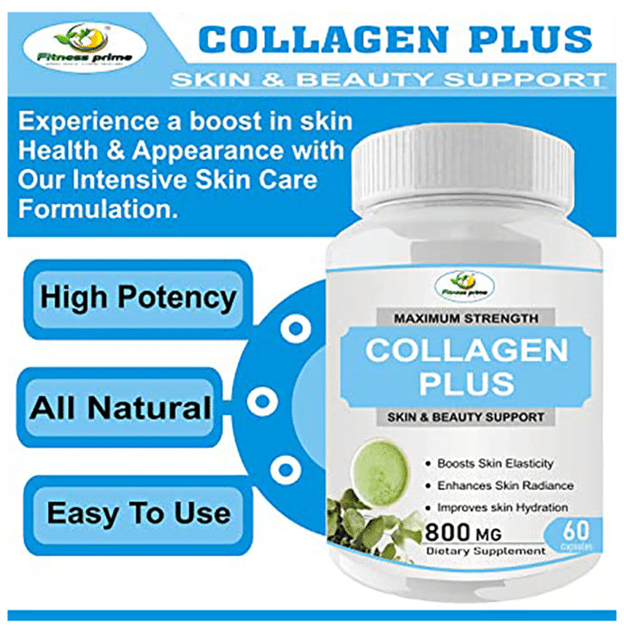 Fitness Prime Maximum Strength Collagen Plus Skin & Beauty Support 800mg Capsule