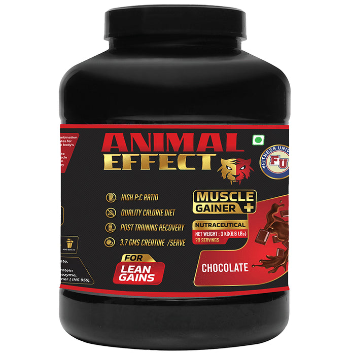 Fitness Universe Animal Effect Muscle Gainer+ Chocolate - Classic Derma