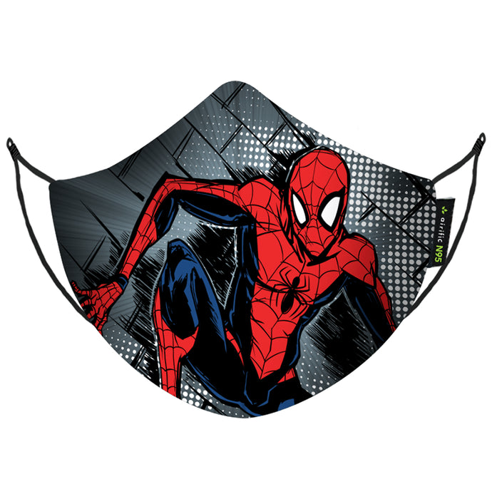 Airific Marvel N95 Face Covering Mask Medium Spiderman Brick Wall - Classic Derma
