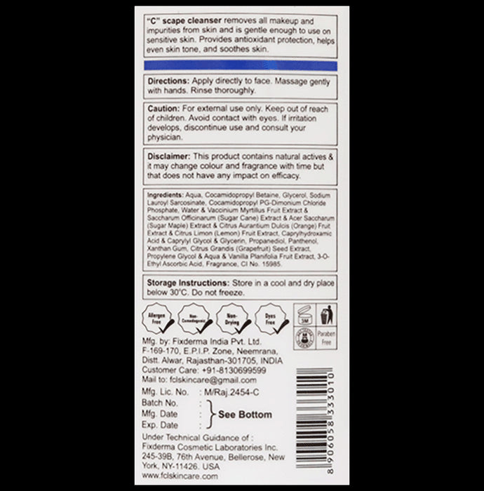 Fixderma Cosmetic Laboratories C Scape Cleanser