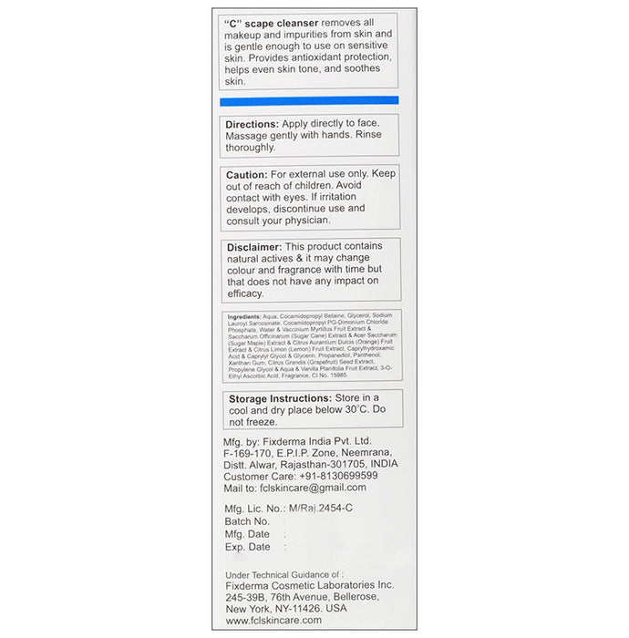 Fixderma Cosmetic Laboratories C Scape Cleanser