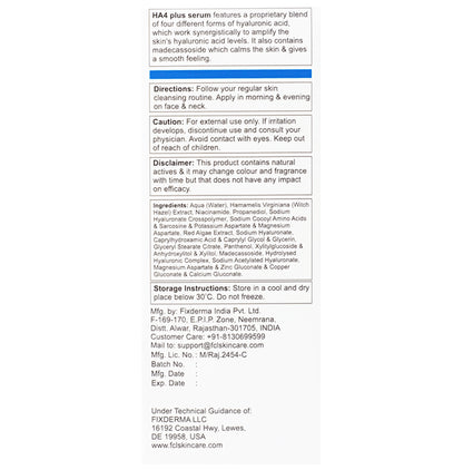 Fixderma FCL HA4 Plus Serum