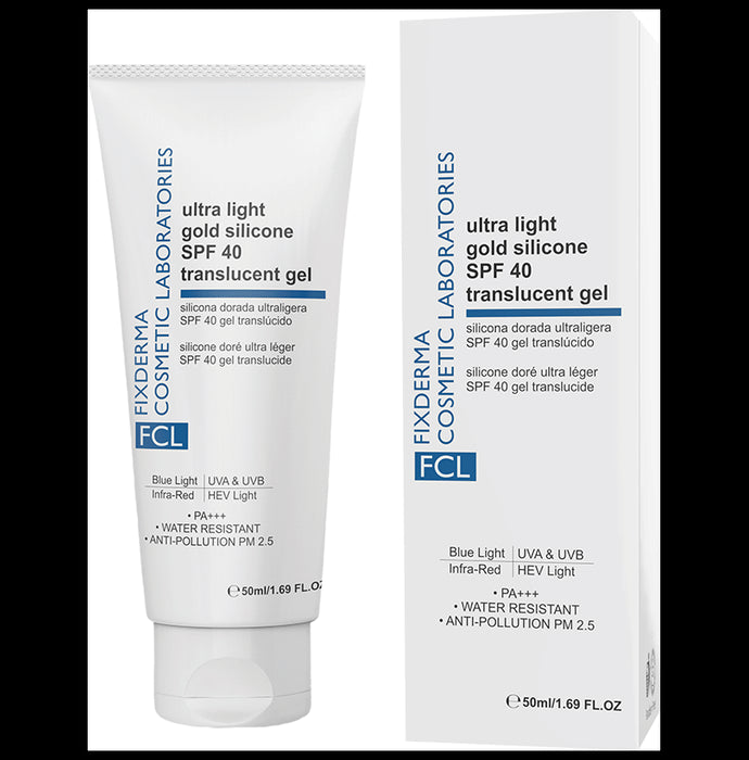 Fixderma FCL Ultra light Gold Silicon Translucent Gel SPF 40 - Classic Derma